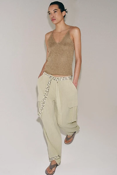 SEQUIN CARGO PANTS ZW COLLECTION