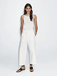 Knit top with contrast detail