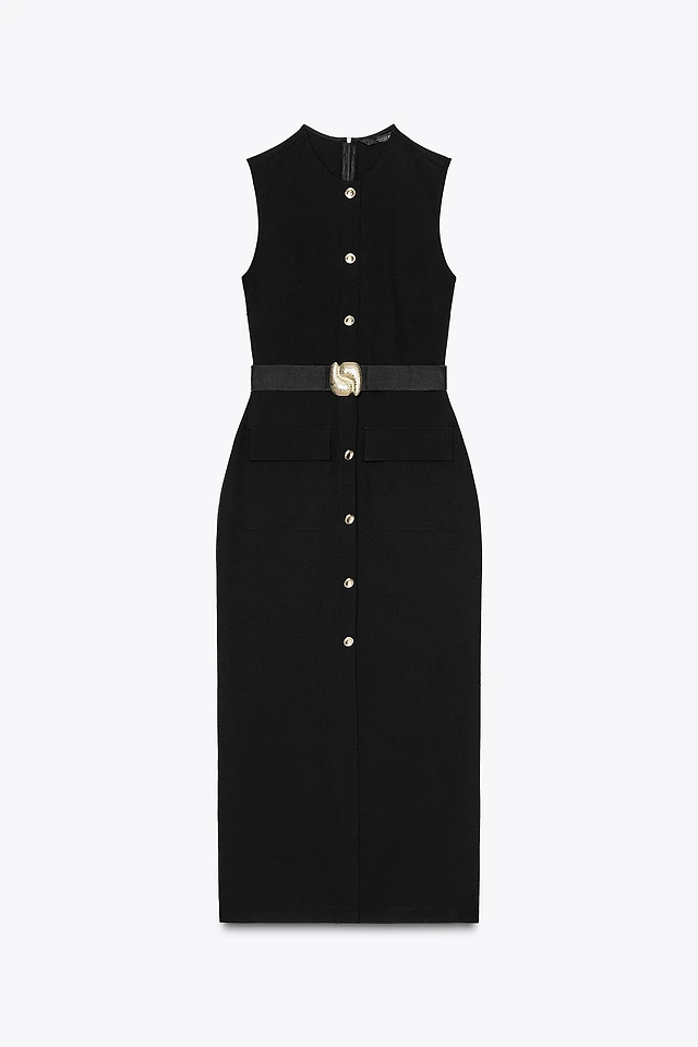 zara belted crepe midi dress Melissa_Murrell_PersonalStyling on LTK