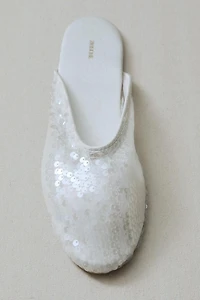 SEQUIN MULE SLIPPERS