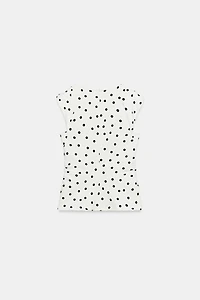 POLKA DOT SHOULDER PAD TOP