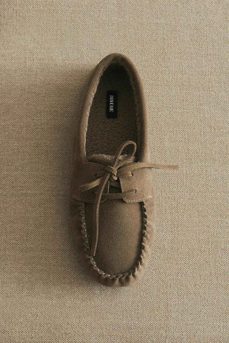 MOCASSINS CUIR CHAUD