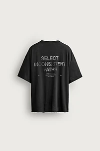 RELAXED FIT WASHED TEXT T-SHIRT