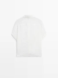 100% linen short sleeve shirt