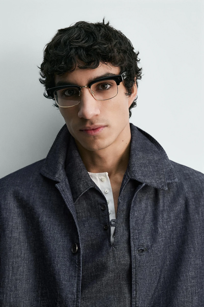 RELAXED FIT DENIM OVERSHIRT