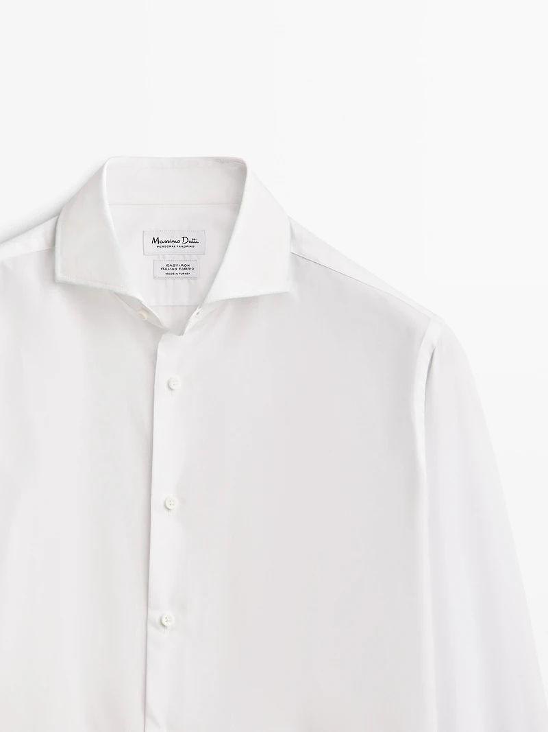 Slim fit easy iron poplin shirt