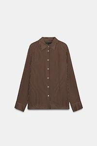 CHEMISE OVERSIZE EN POPELINE RAYÉE