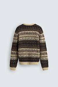 BOUCLÉ TEXTURED JACQUARD JUMPER