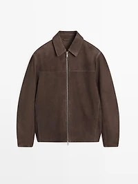Suede leather jacket