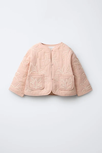 EMBROIDERED FLOWERS JACKET