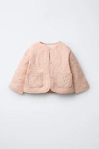 EMBROIDERED FLOWERS JACKET