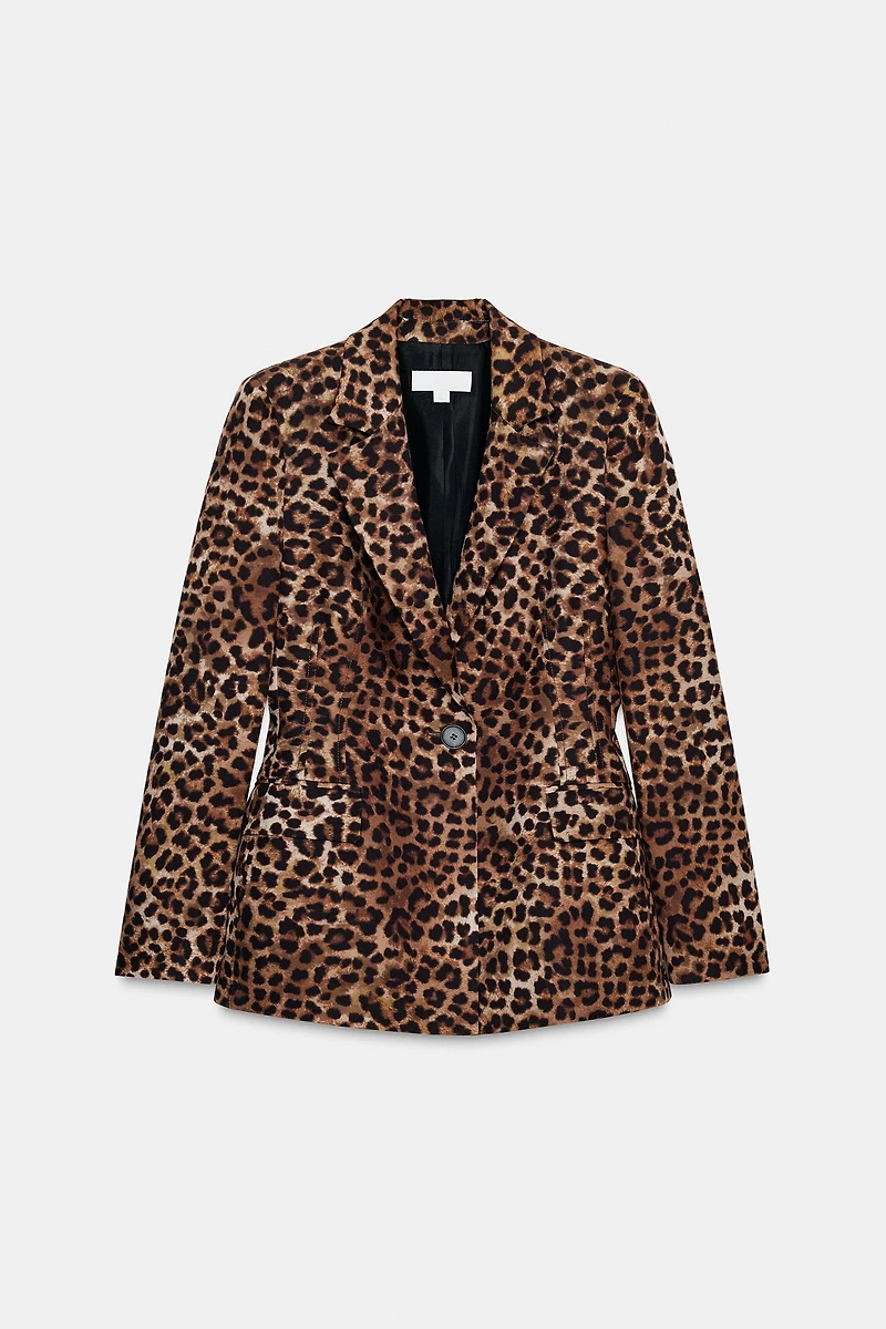 TAILORED ANIMAL PRINT BLAZER