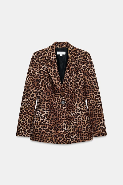TAILORED ANIMAL PRINT BLAZER