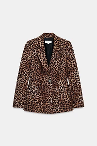 TAILORED ANIMAL PRINT BLAZER