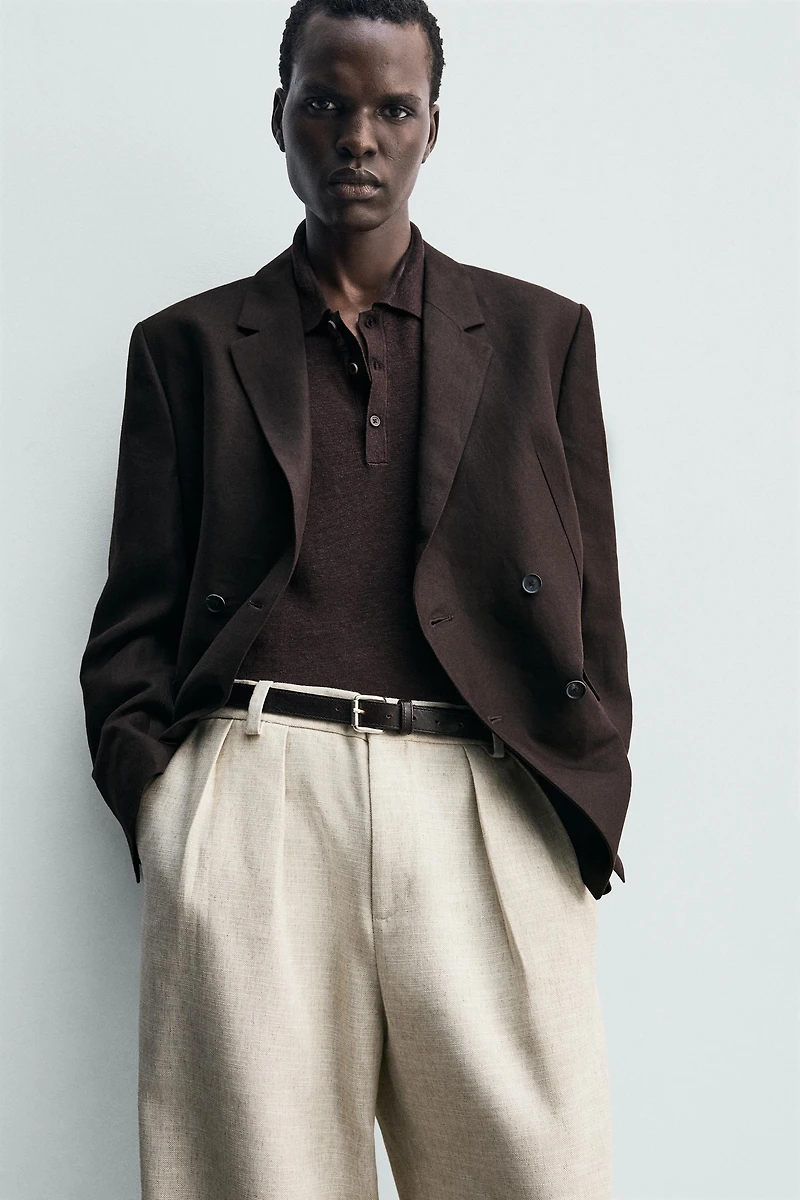 PLEATED RELAXED FIT PANTS