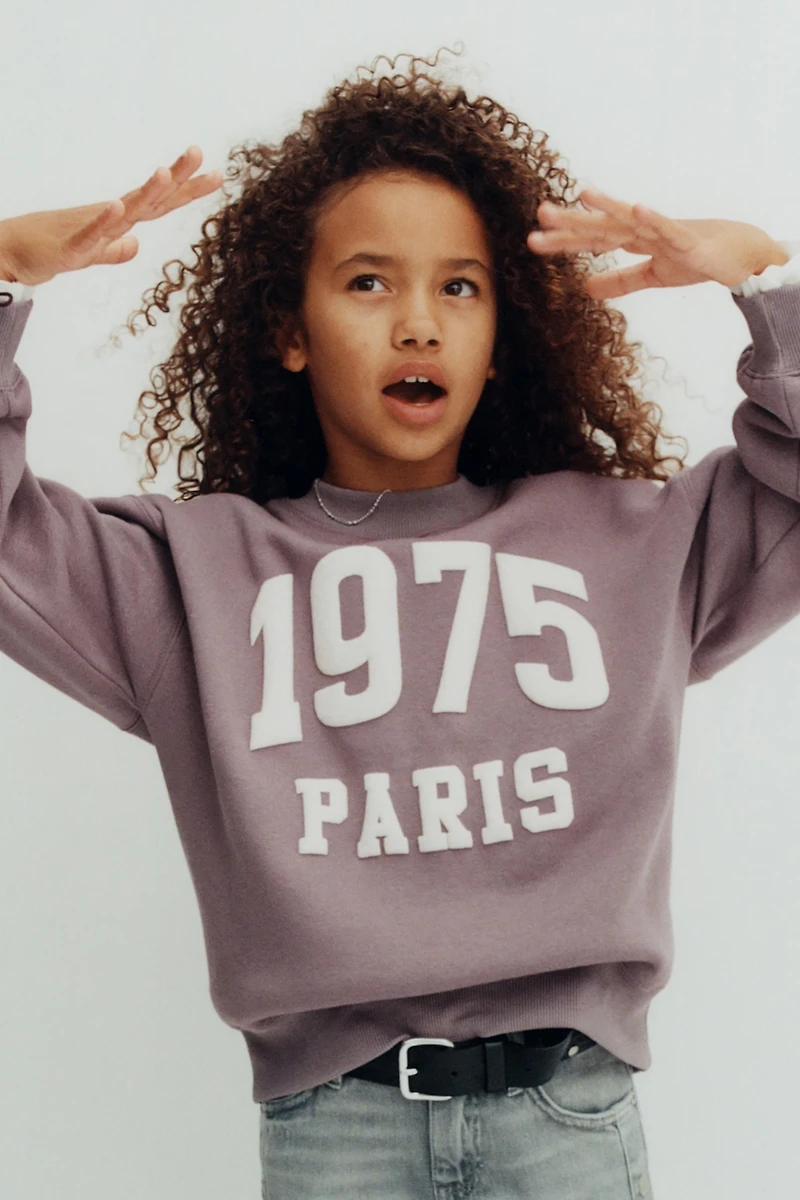 TEXT PRINT SWEATSHIRT