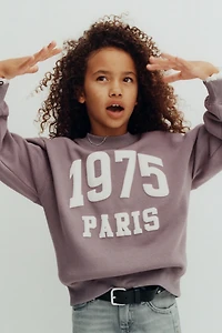 TEXT PRINT SWEATSHIRT
