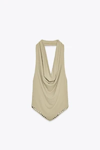 TOP HALTER CLOUTÉ