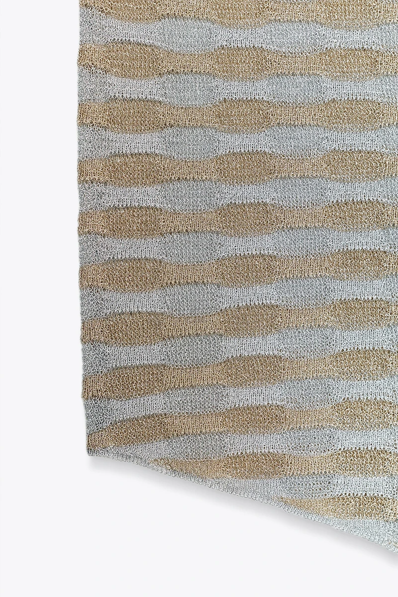 METALLIC THREAD ASYMMETRIC TOP