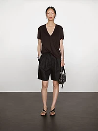 Flowing V-neck T-shirt