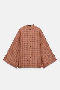 CHECKED LINEN SHIRT ZW COLLECTION