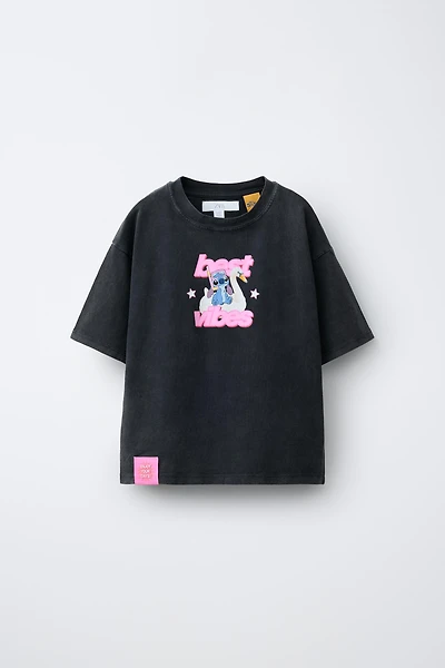 T-SHIRT EFFET DÉLAVÉ LILO & STITCH © DISNEY