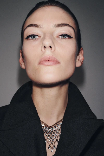 JEWELED TRIANGLE NECKLACE