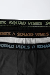 AGES 6-14/ THREE-PACK OF TEXT BOXERS