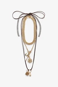 3-PACK CHAIN CORD CHARM NECKLACES