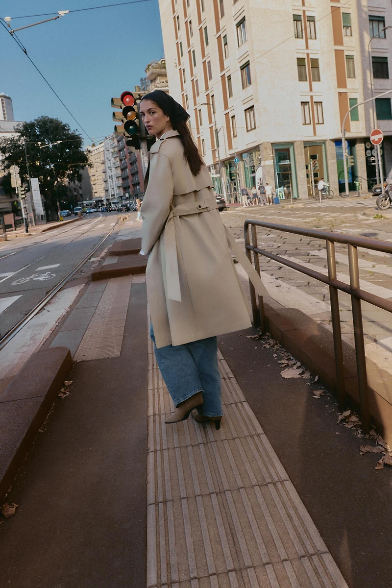 TRENCH LONG CEINTURÉ WINDPROOF WATER REPELLENT