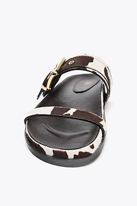 SANDALES ANIMAL PRINT EN CUIR