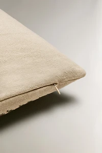 CHRISTMAS THROW PILLOW COVER WITH LEAF BORDER