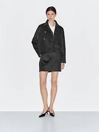 Short faux fur coat