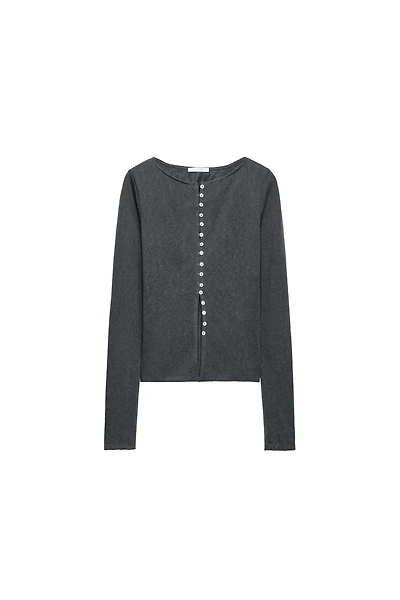 RUSTIC BUTTON-UP T-SHIRT