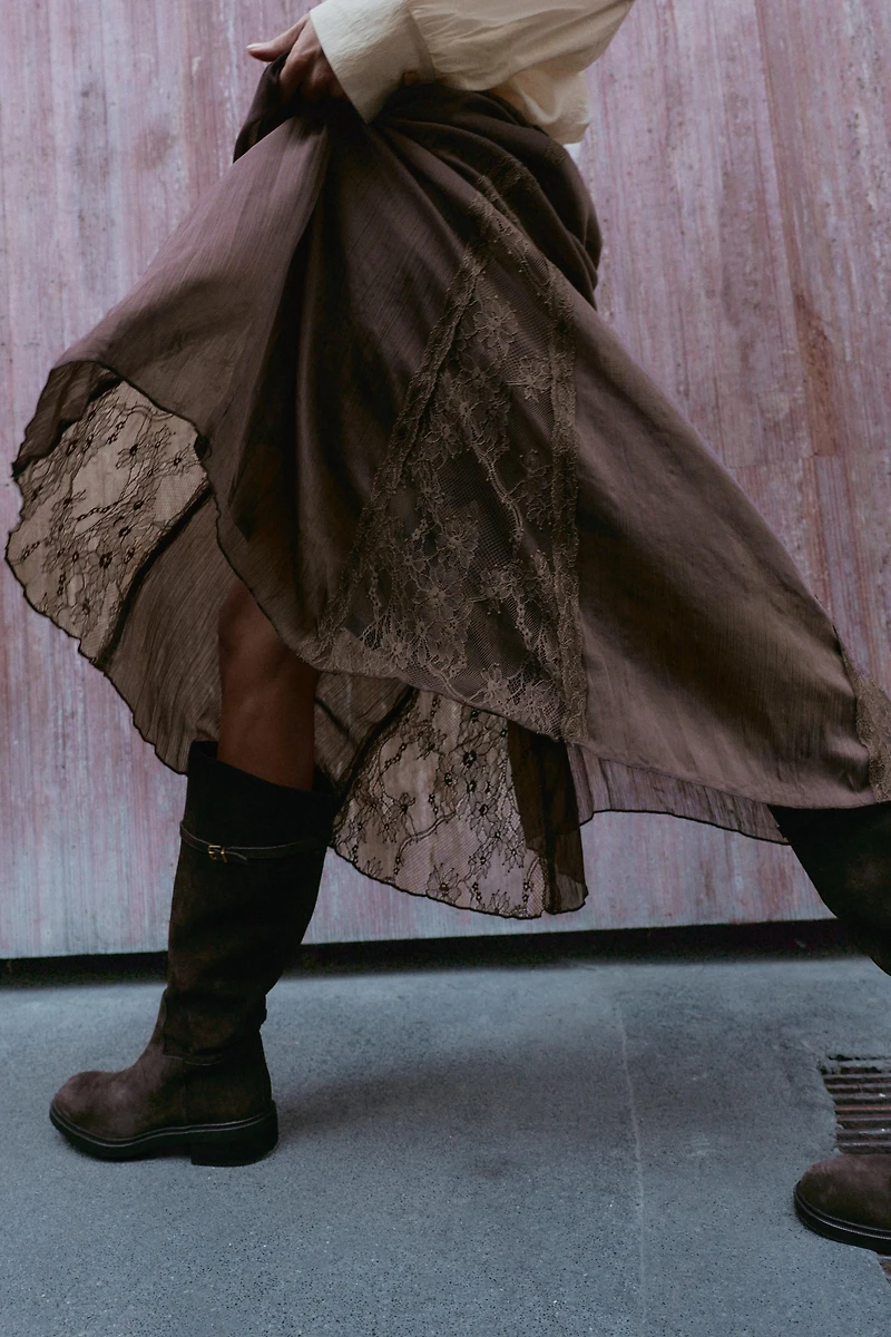 LACE GODET SKIRT