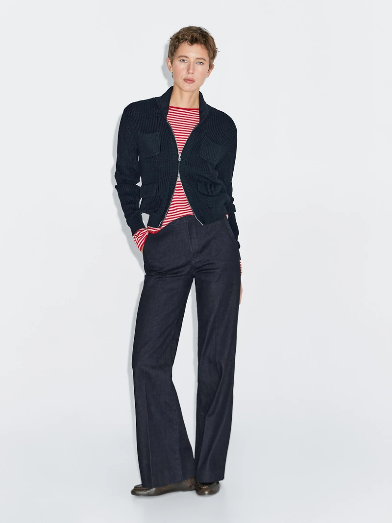 Jean flare taille haute