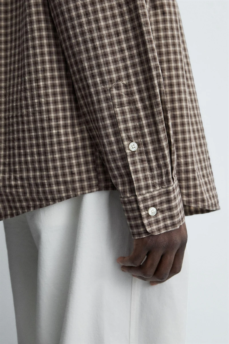 RELAXED FIT PLAID SHIRT