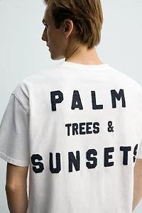 RELAXED FIT TEXT PATCH T-SHIRT