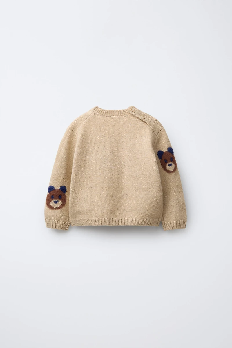 TEDDY BEAR KNIT SWEATER