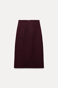 100% WOOL MIDI SKIRT ZW COLLECTION