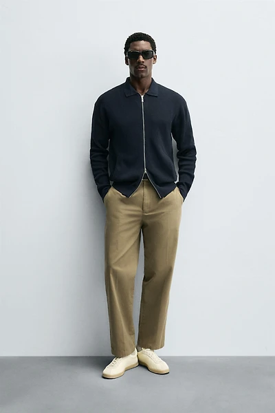 ZIPPERED CARDIGAN