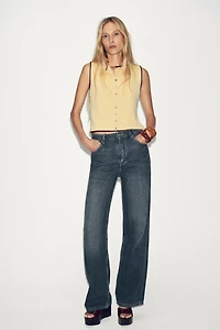 CONTRAST TRIM KNIT TOP