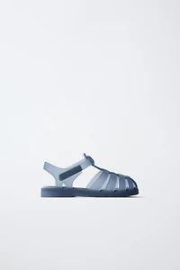 RUBBERIZED STRAPPY FISHERMAN SANDALS