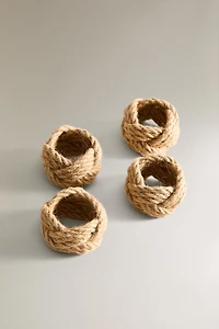 SET OF JUTE NAPKIN RINGS (SET OF 4)