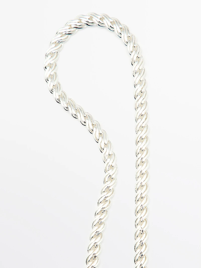 Collier chaîne maillons argentée