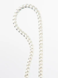 Collier chaîne maillons argentée