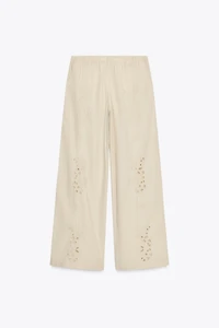 EMBROIDERED PAJAMA PANTS