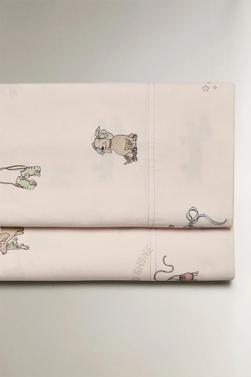 CHILDREN'S SKATING DOG FLAT SHEET