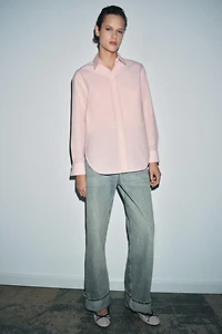 ZW COLLECTION STRIPED SHIRT WITH DETACHABLE COLLAR