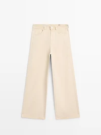 Low-rise wide-leg jeans
